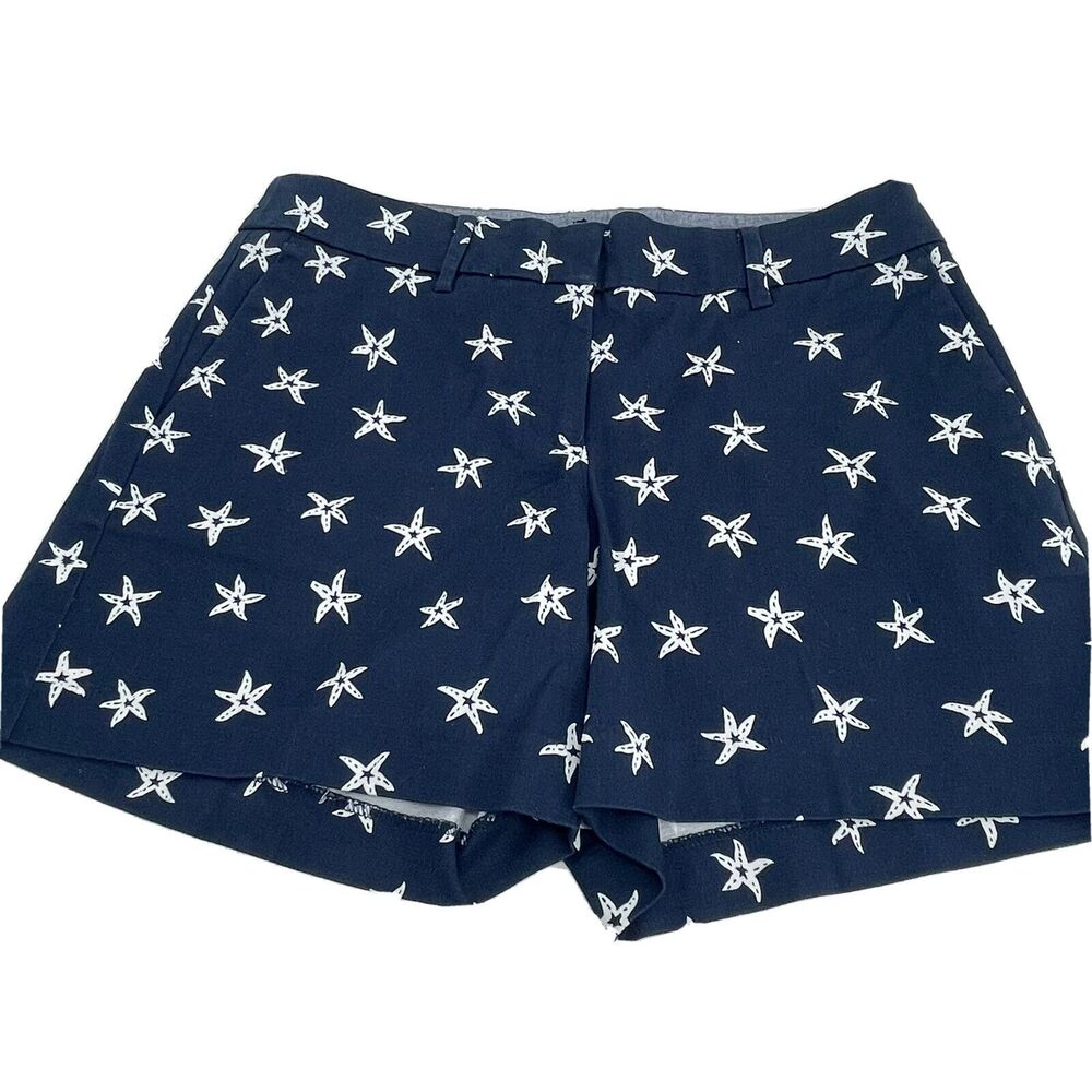 Nautica Womens Starfish Shorts Sz 2 Inseam 5” Blue New With Tags Navy Seas